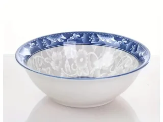 AsiaFood Keramická miska s modrobílým květinovým dekorem 15,5 cm